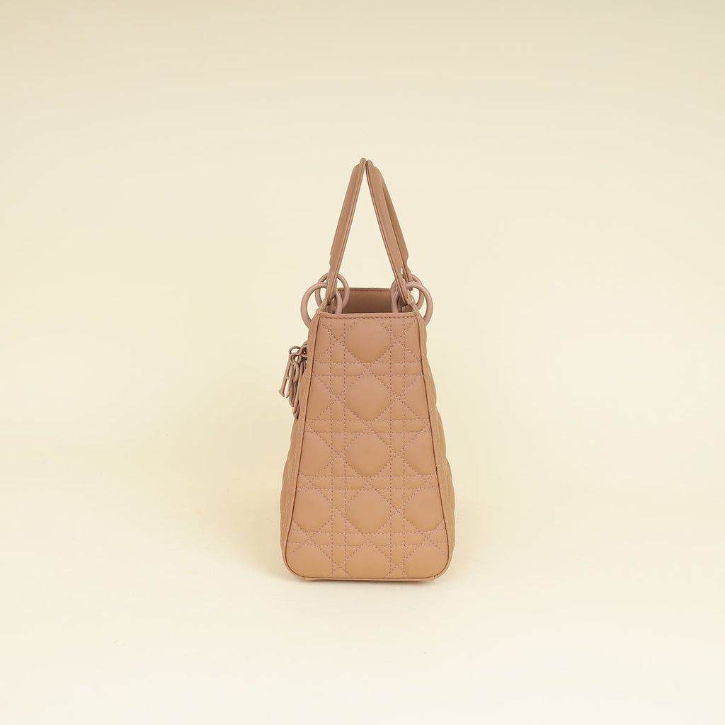 Christian Dior Blush Ultramatte Lady Dior Medium Bag