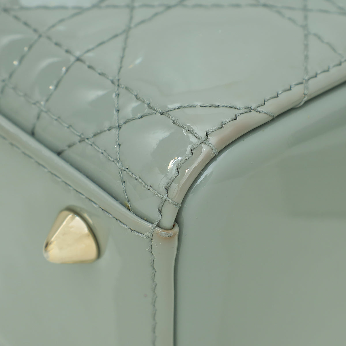 Christian Dior Grey Lady Dior Small Bag