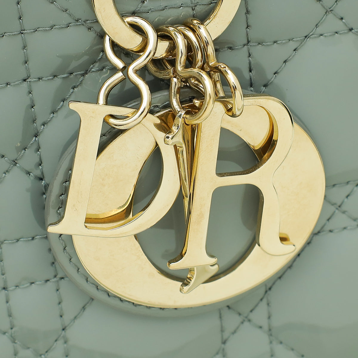 Christian Dior Grey Lady Dior Small Bag