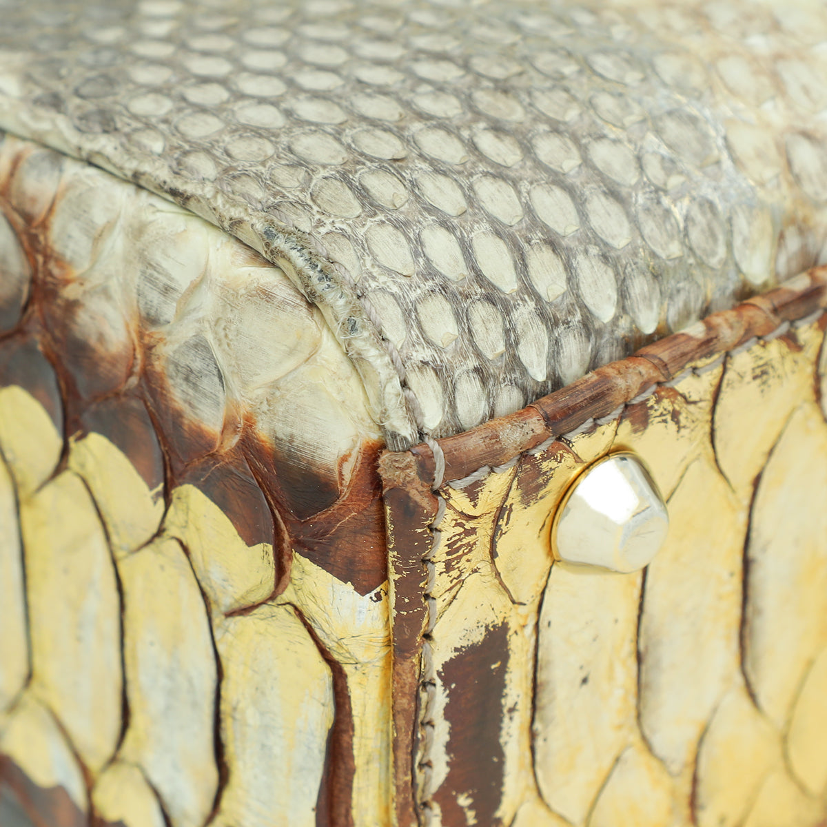 Christian Dior Bicolor Python Mini Lady Dior Bag