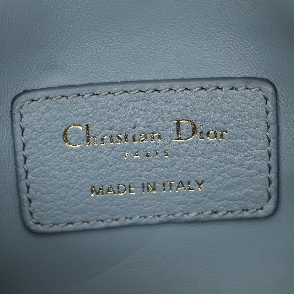 Christian Dior Blue Cannage Micro Caro Bag