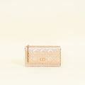 Christian Dior Iridescent Metallic Pink Caro Pouch with Chain