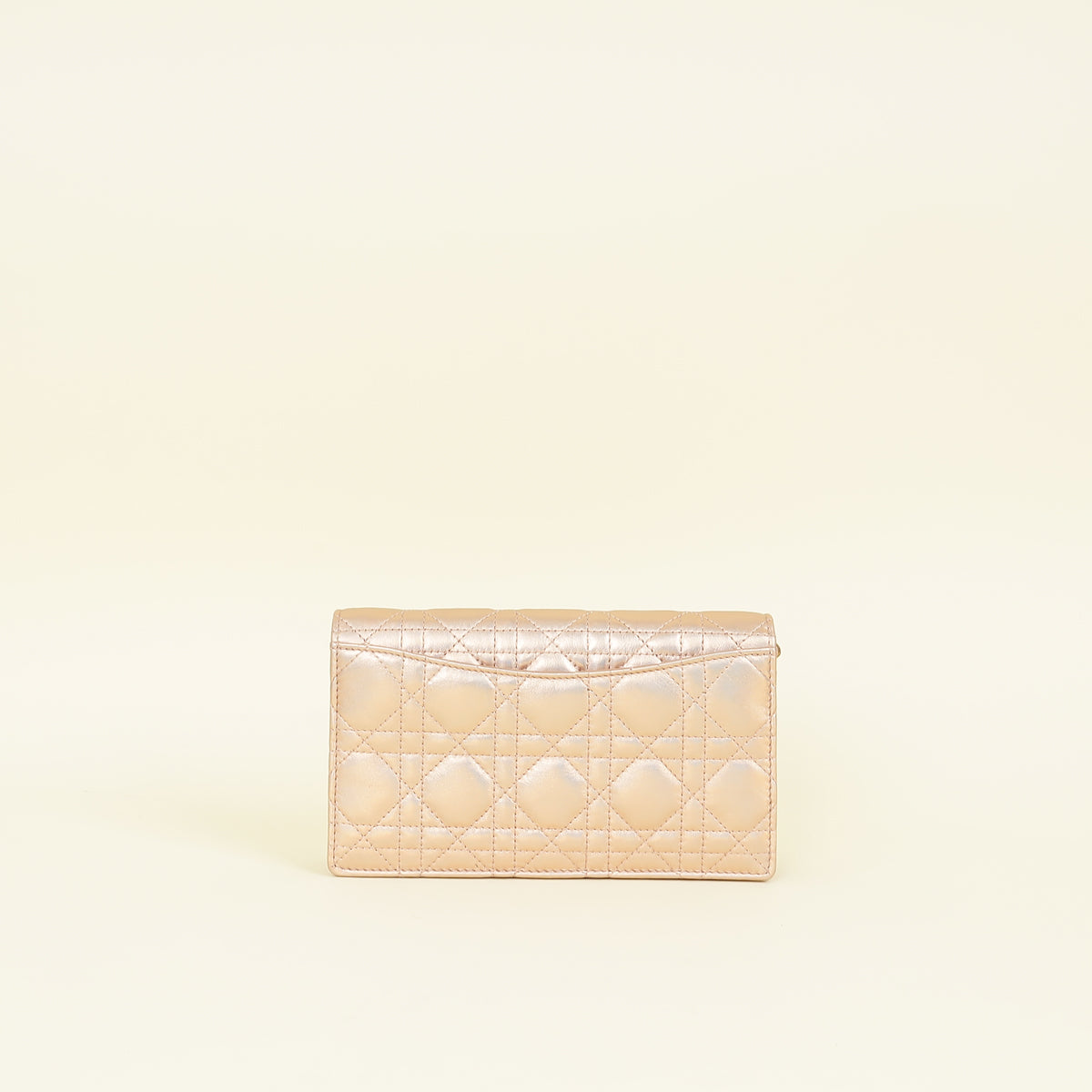 Christian Dior Iridescent Metallic Pink Caro Pouch with Chain