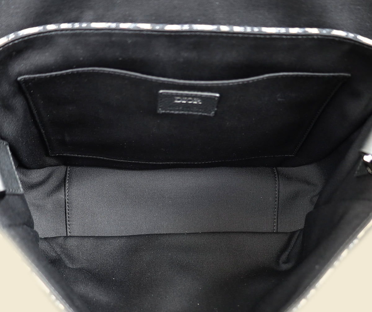 Christian Dior Bicolor Oblique Explorer Buckle Messenger Bag