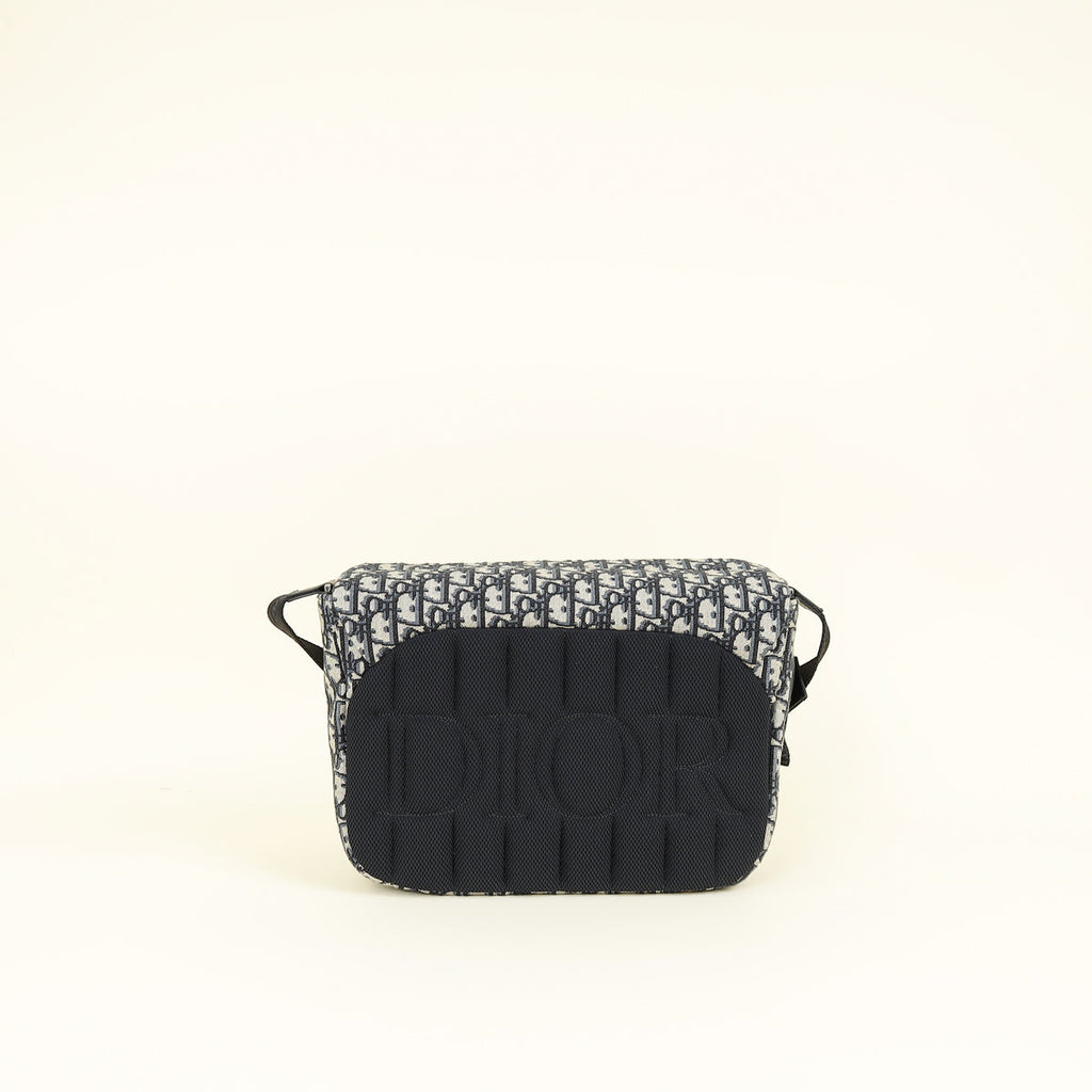 Christian Dior Bicolor Oblique Explorer Buckle Messenger Bag