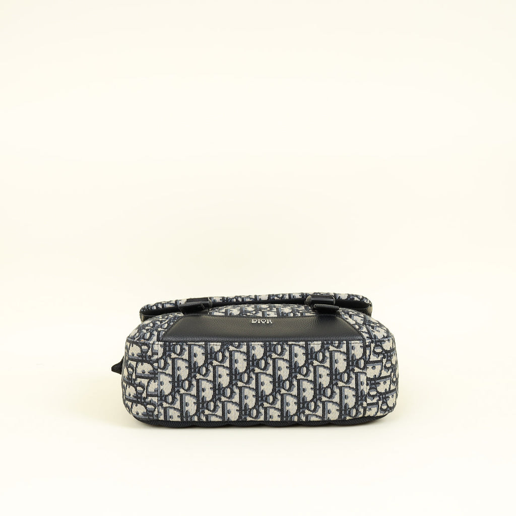 Christian Dior Bicolor Oblique Explorer Buckle Messenger Bag