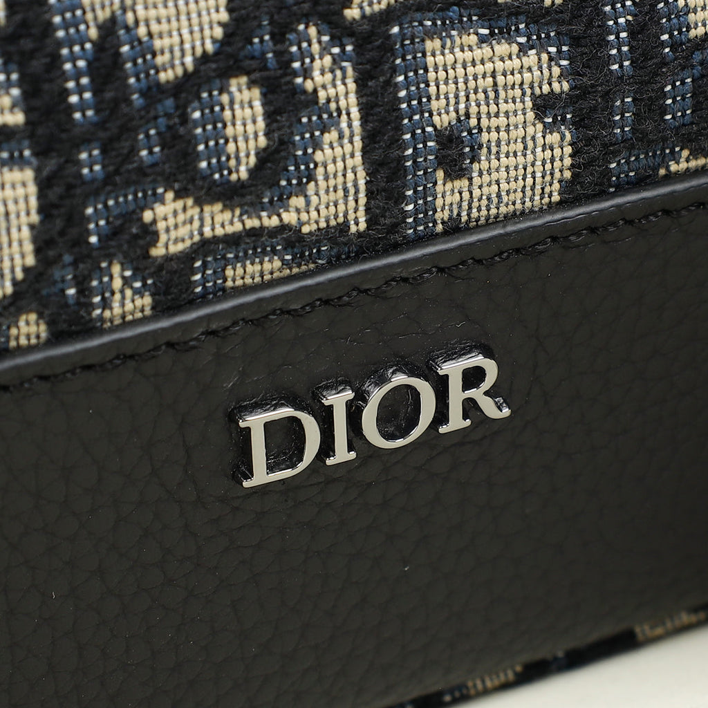 Christian Dior Bicolor Oblique Explorer Buckle Messenger Bag