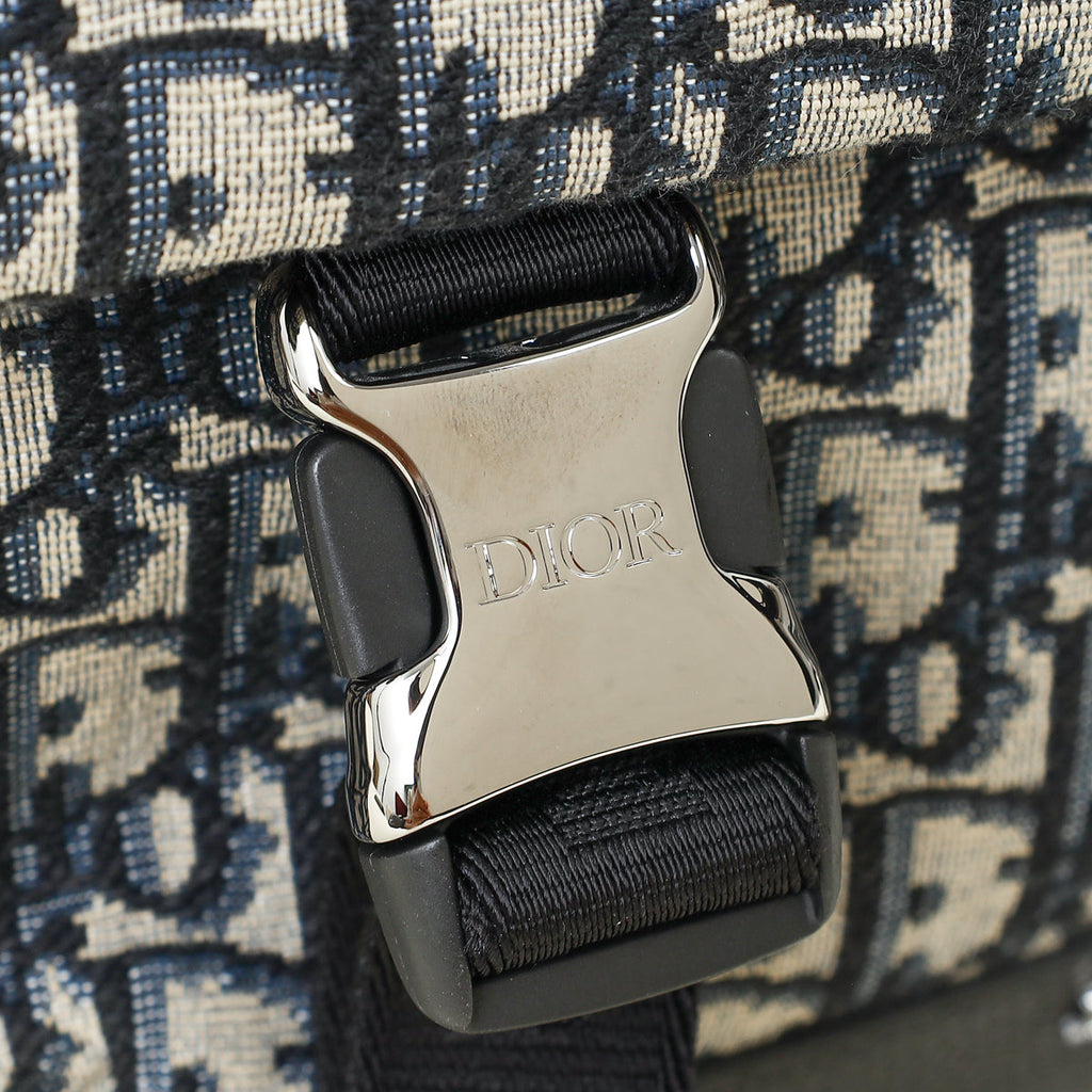 Christian Dior Bicolor Oblique Explorer Buckle Messenger Bag