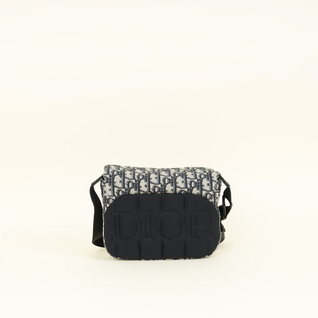 Christian Dior Bicolor Oblique Explorer Buckle Small Messenger Bag