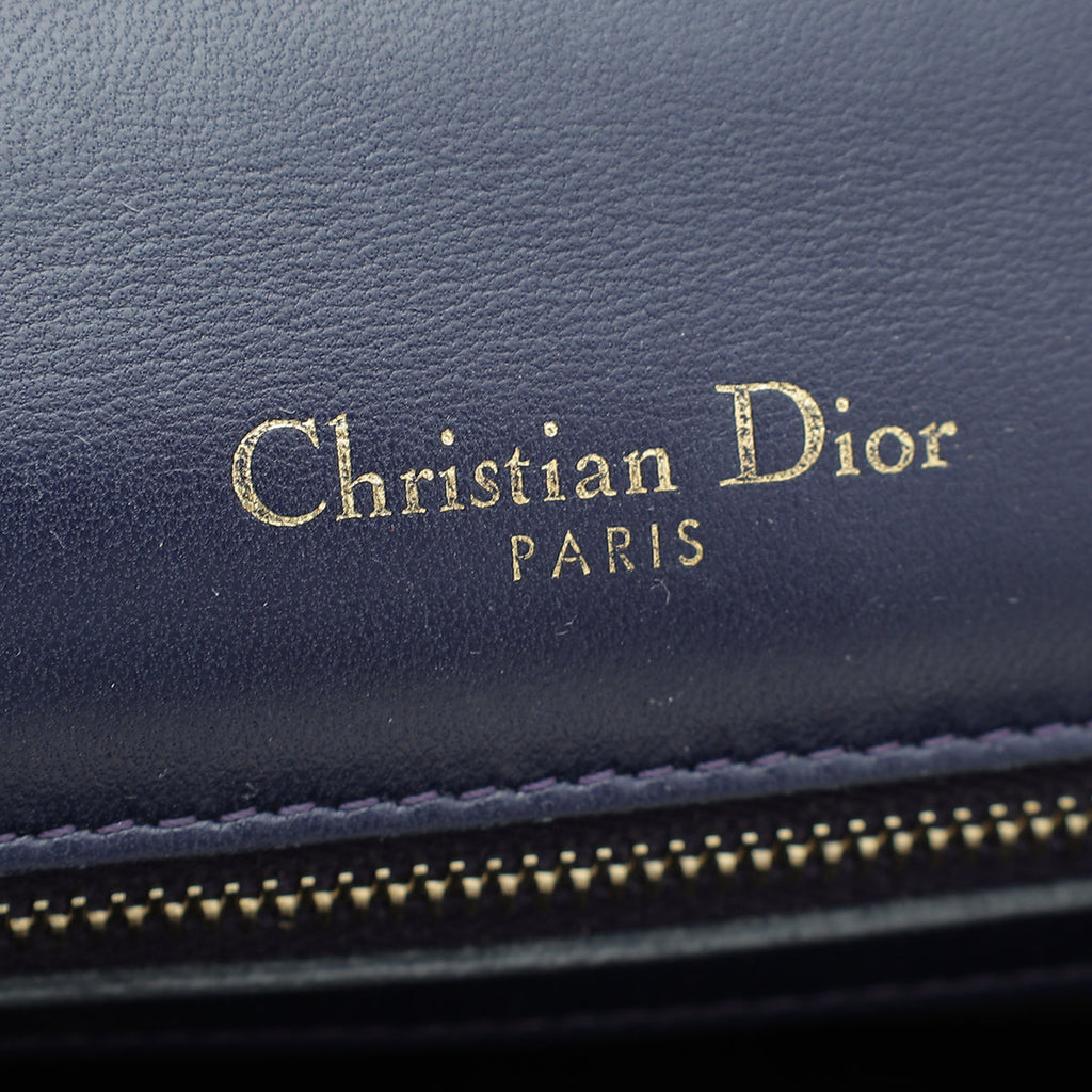 Christian Dior Blue Violet Diorama Crystal Embellished Medium Bag