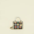 Christian Dior Off White Beaded Cannage Chain Mini Lady Dior Bag