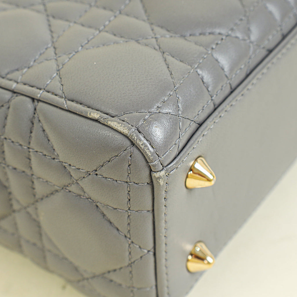 Christian Dior Gray My ABCDior Lady Dior Small Bag