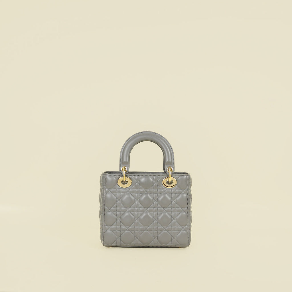 Christian Dior Gray My ABCDior Lady Dior Small Bag