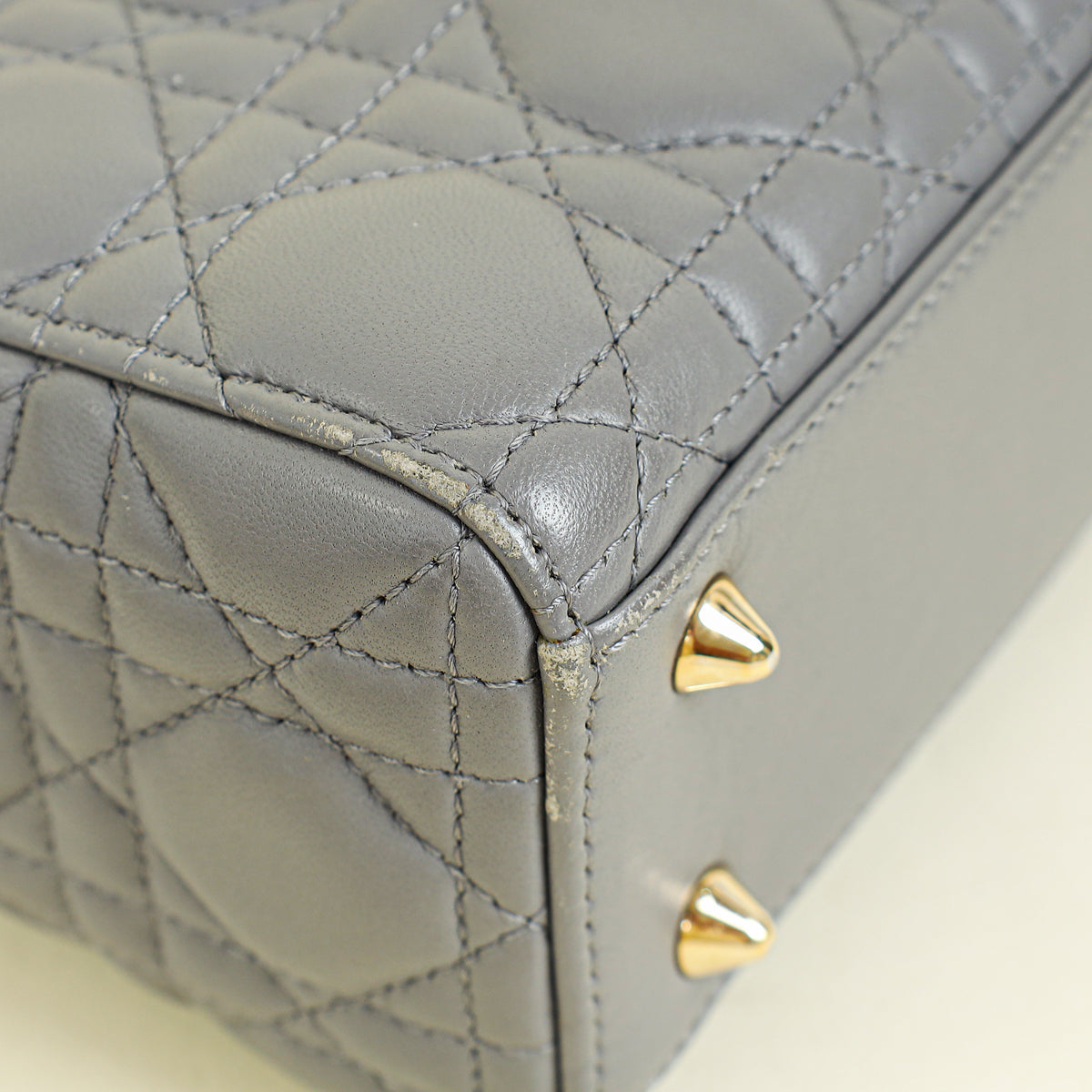 Christian Dior Gray My ABCDior Lady Dior Small Bag