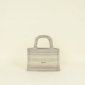 Christian Dior Greige Multicolor Mini Book Tote Bag
