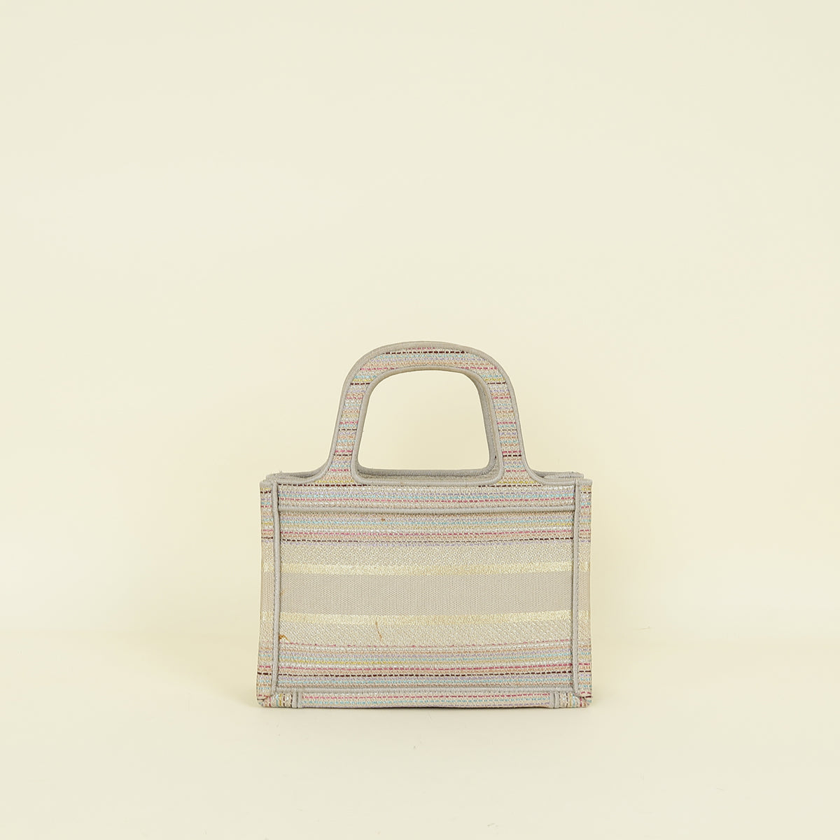 Christian Dior Greige Multicolor Mini Book Tote Bag