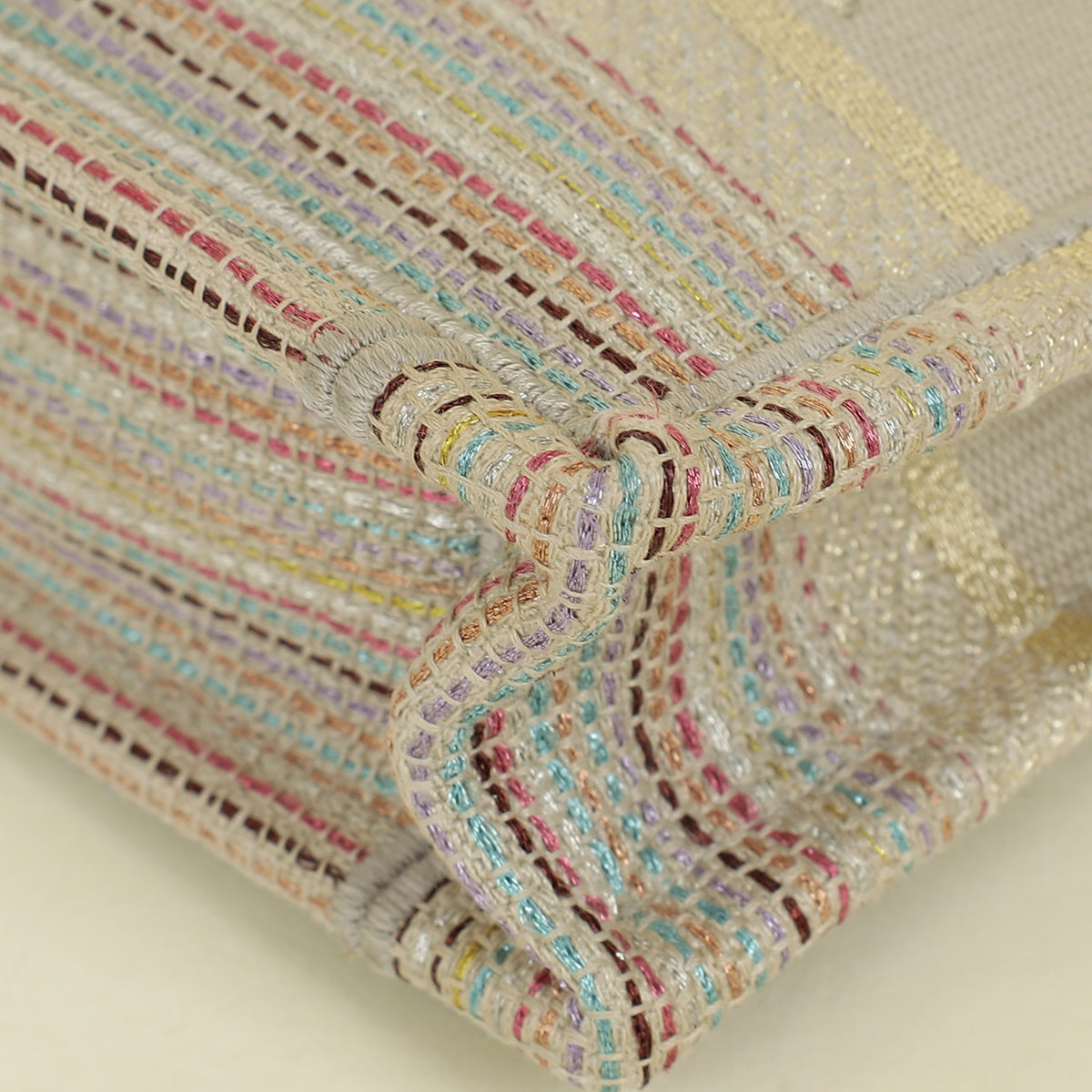Christian Dior Greige Multicolor Mini Book Tote Bag