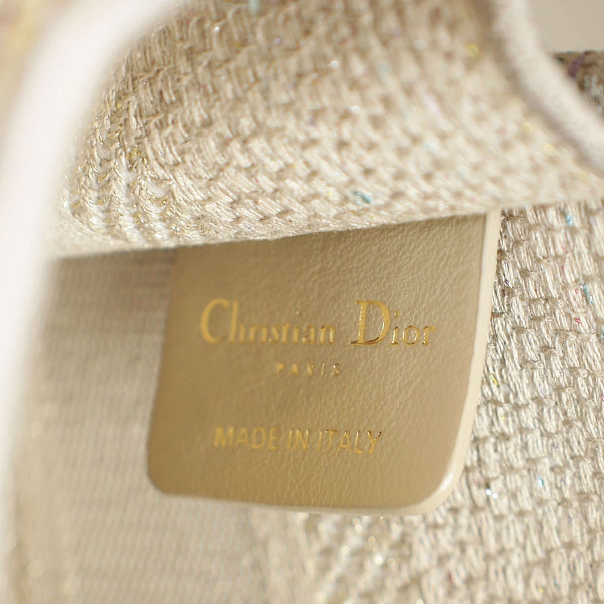 Christian Dior Greige Multicolor Mini Book Tote Bag