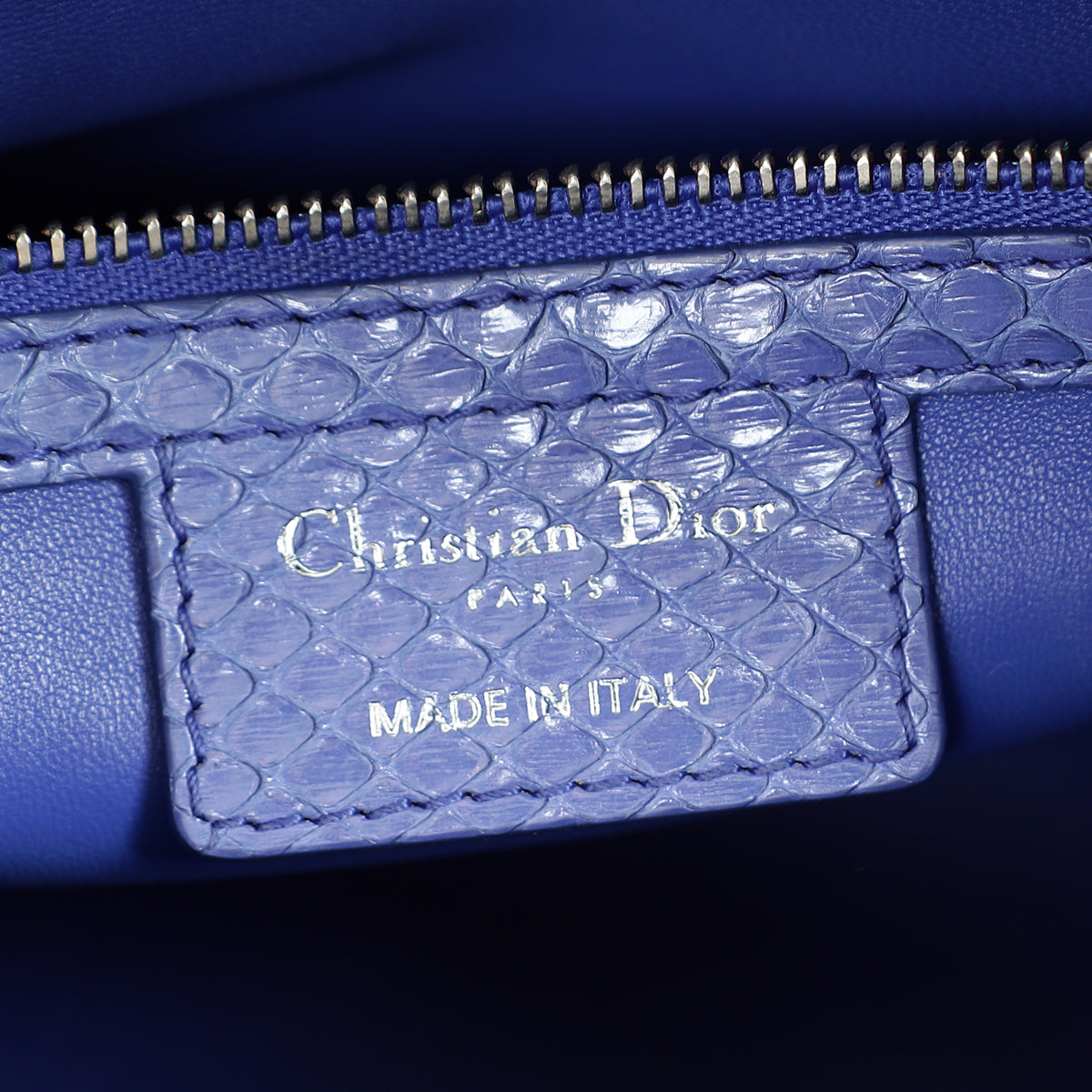 Christian Dior Purple Python Lady Dior Medium Bag