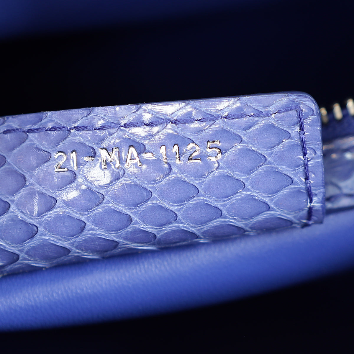 Christian Dior Purple Python Lady Dior Medium Bag