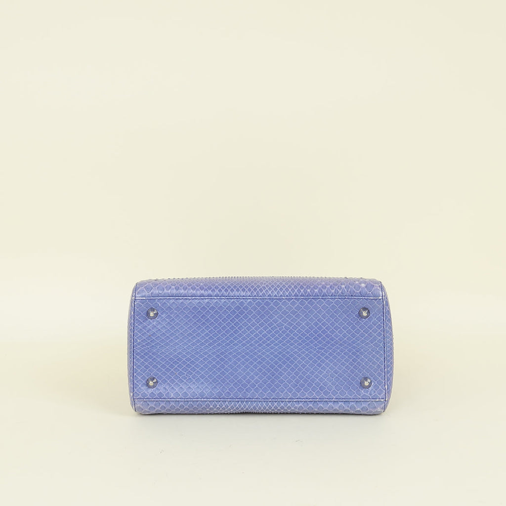 Christian Dior Purple Python Lady Dior Medium Bag