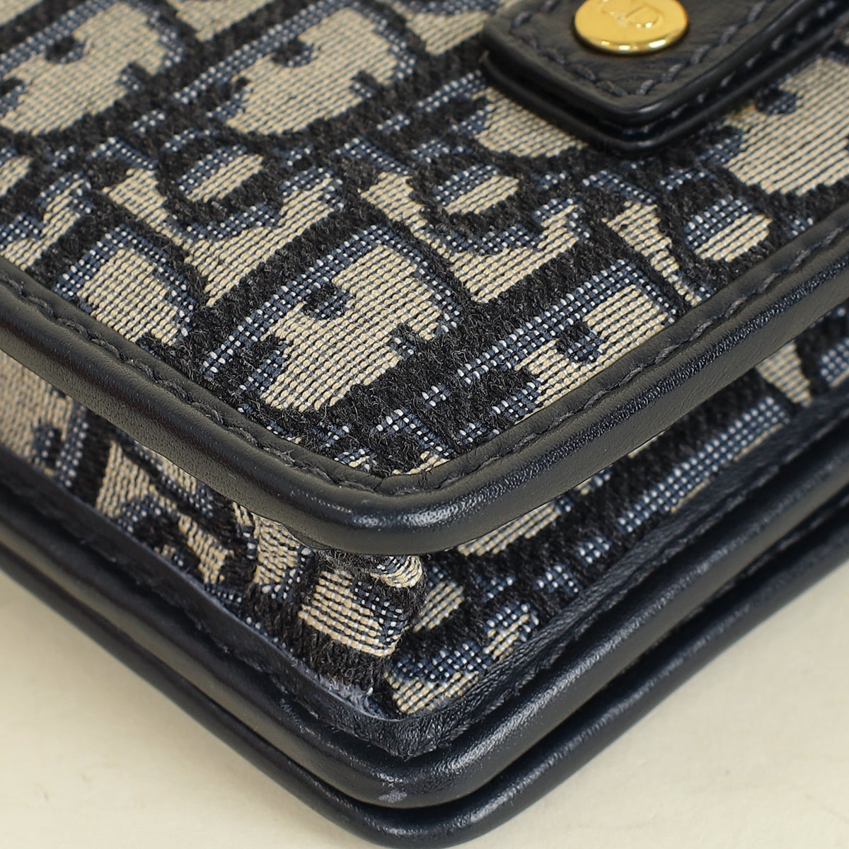 Christian Dior Navy Blue 30 Montaigne Oblique 2 Way Chain Pouch