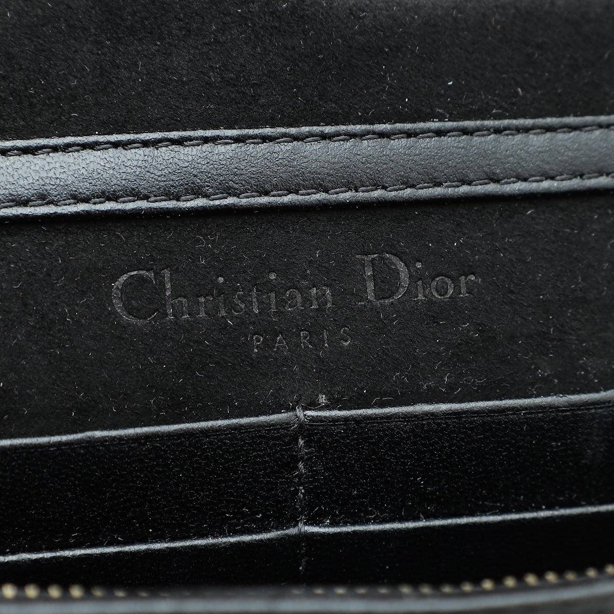 Christian Dior Black Diorama Chain Pouch
