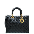 Christian Dior Black Lady Dior Large Bag