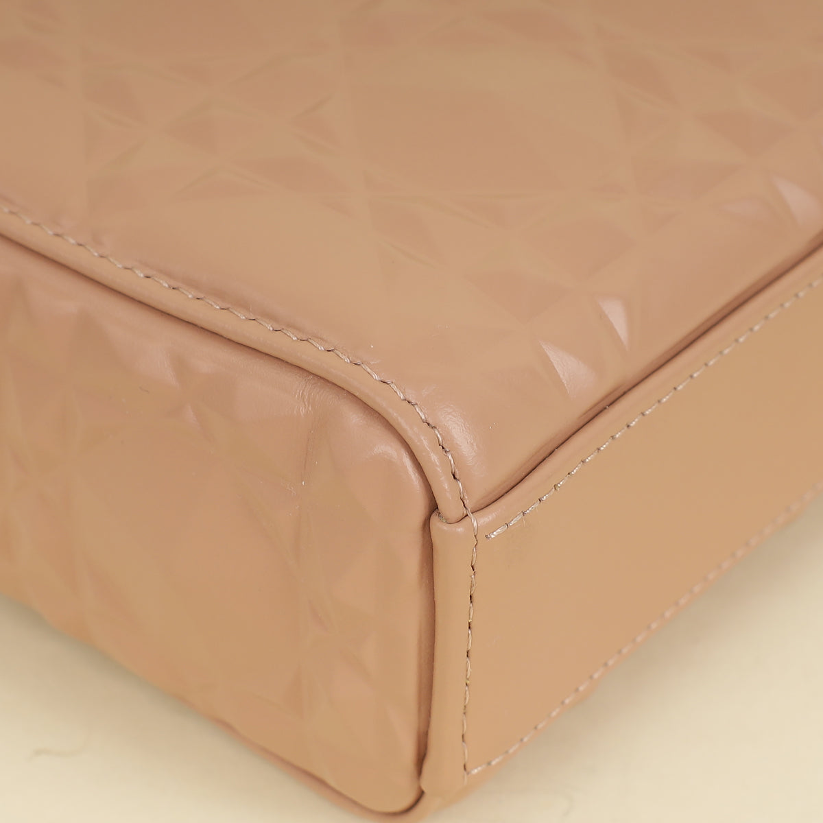 Christian Dior Rose De Vents Lady Dior D-Joy Cannage Diamond Medium Bag