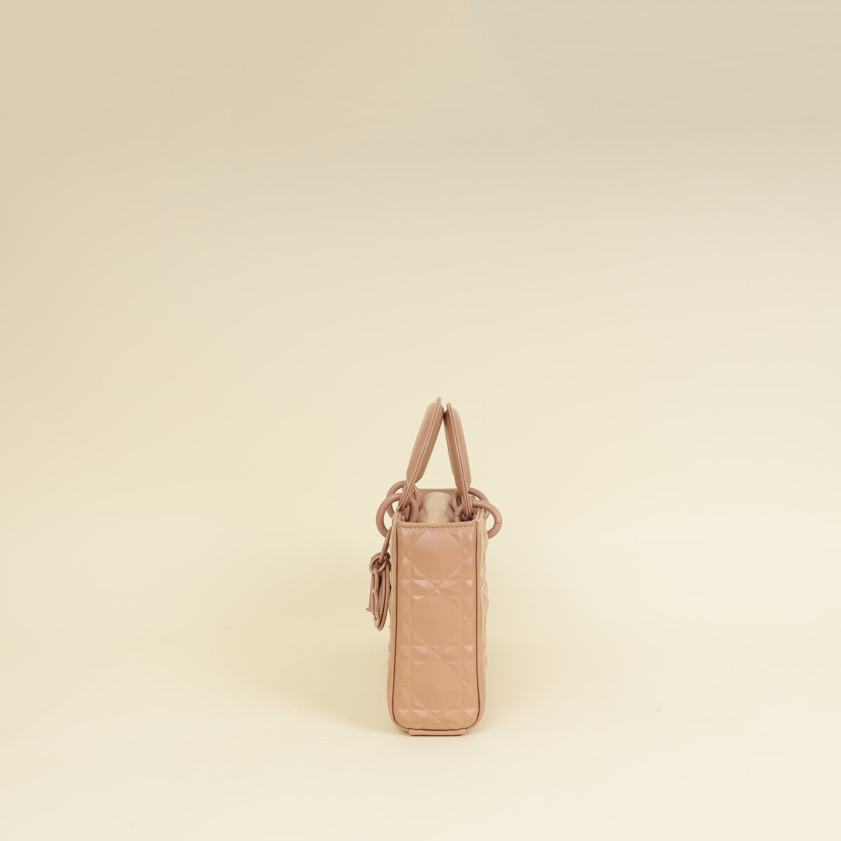 Christian Dior Rose De Vents Lady Dior D-Joy Cannage Diamond Medium Bag