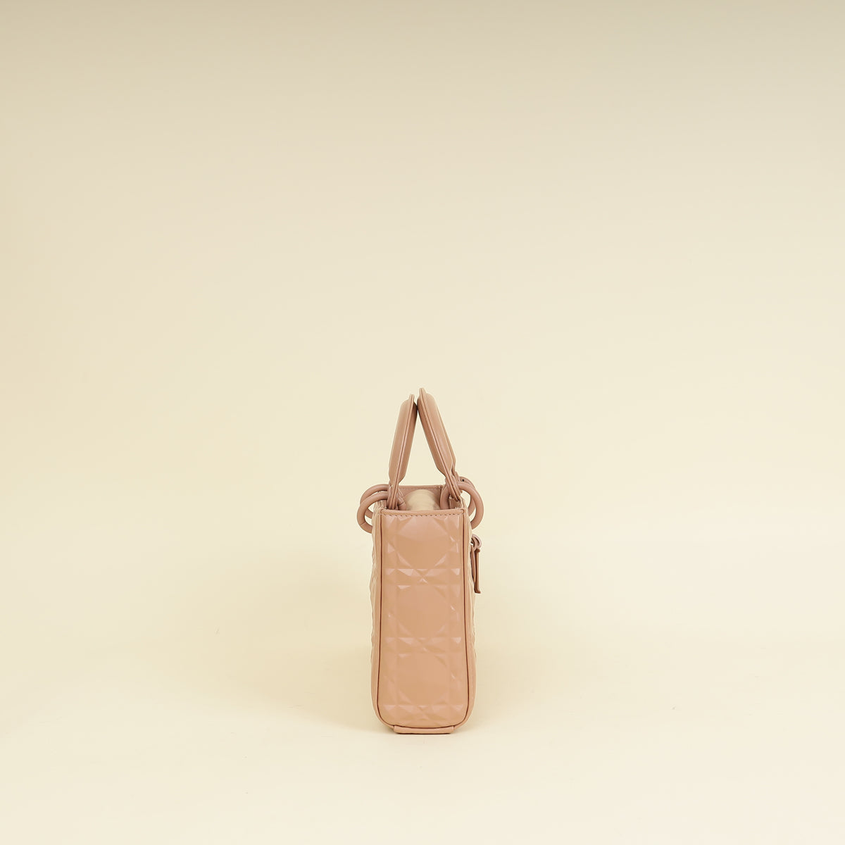 Christian Dior Rose De Vents Lady Dior D-Joy Cannage Diamond Medium Bag