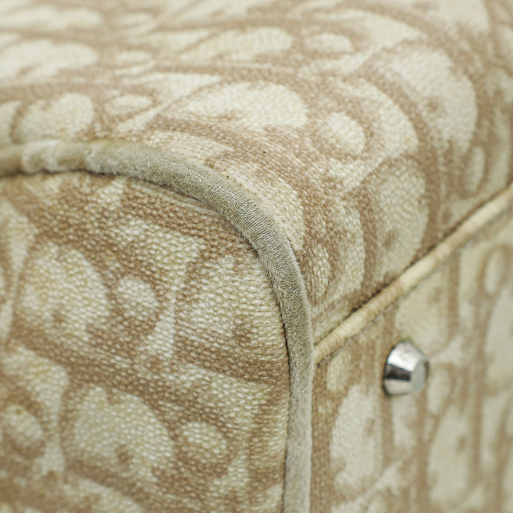 Christian Dior Beige Oblique Trotter Romantique Shoulder Bag