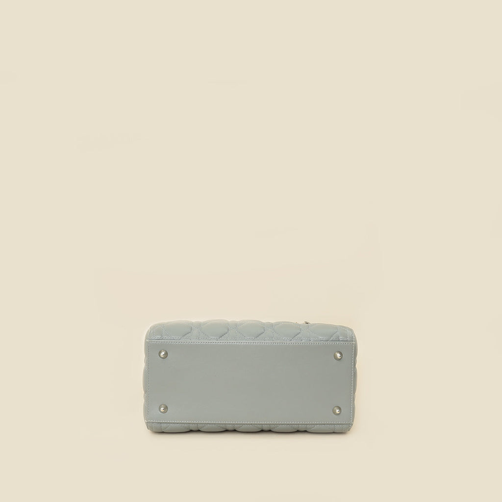 Christian Dior Gray Lady Dior Medium Bag