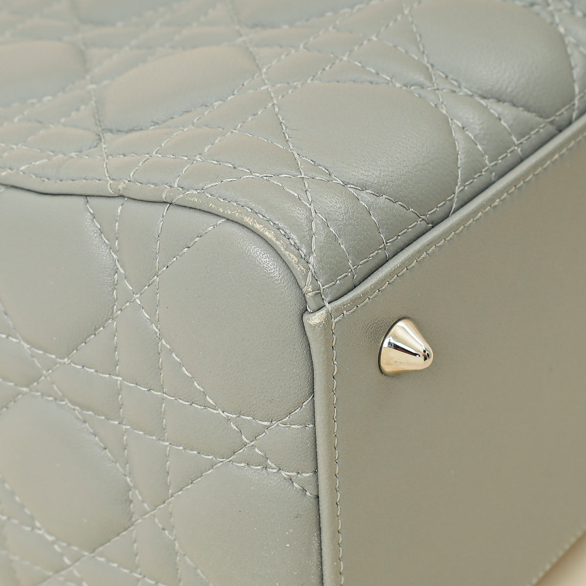 Christian Dior Gray Lady Dior Medium Bag