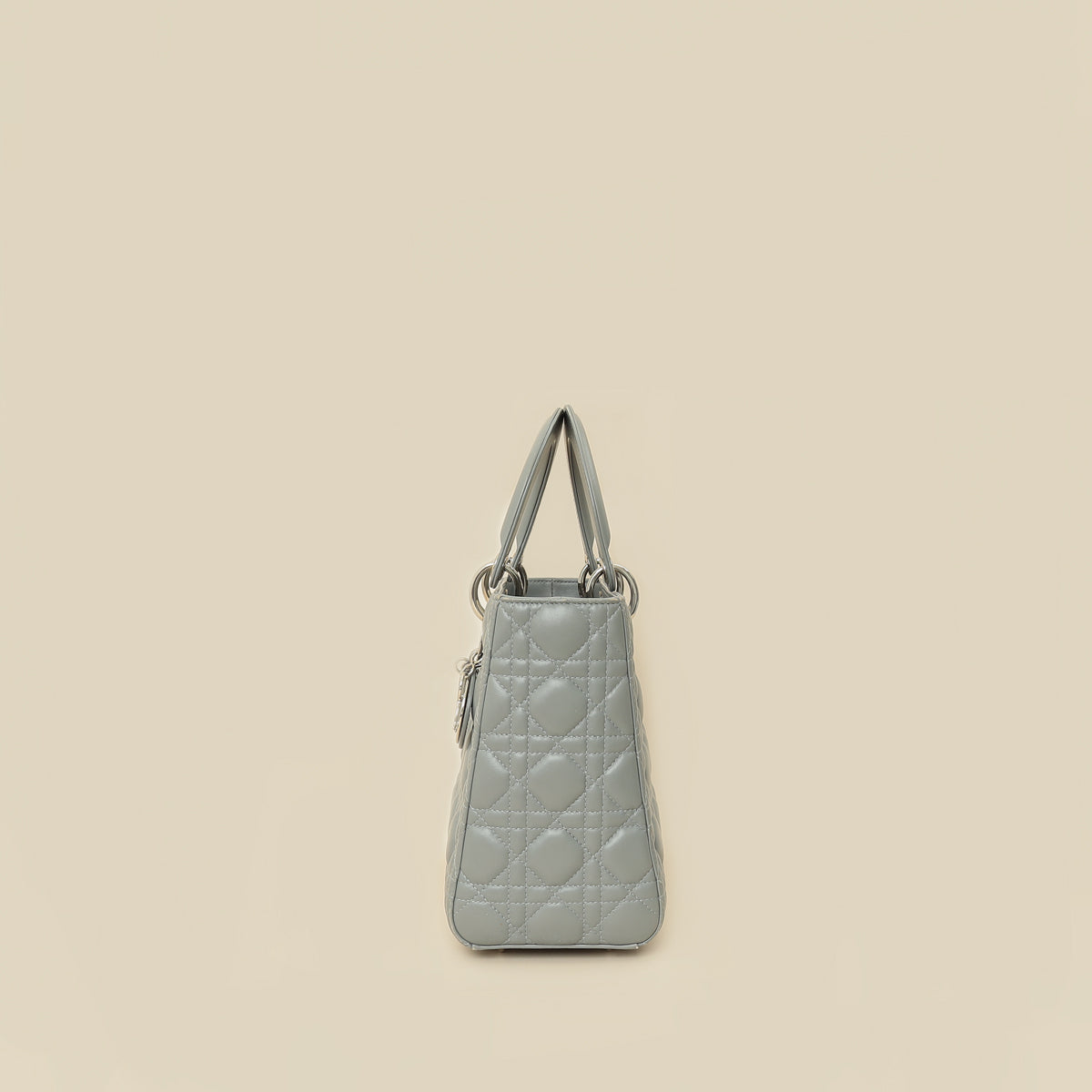 Christian Dior Gray Lady Dior Medium Bag