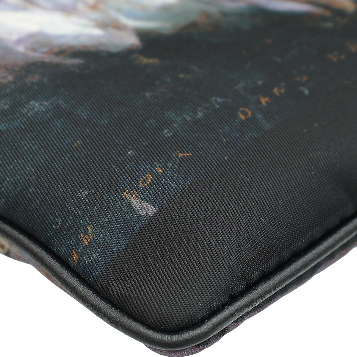 Christian Dior Black Multicolor Large Zip Pouch