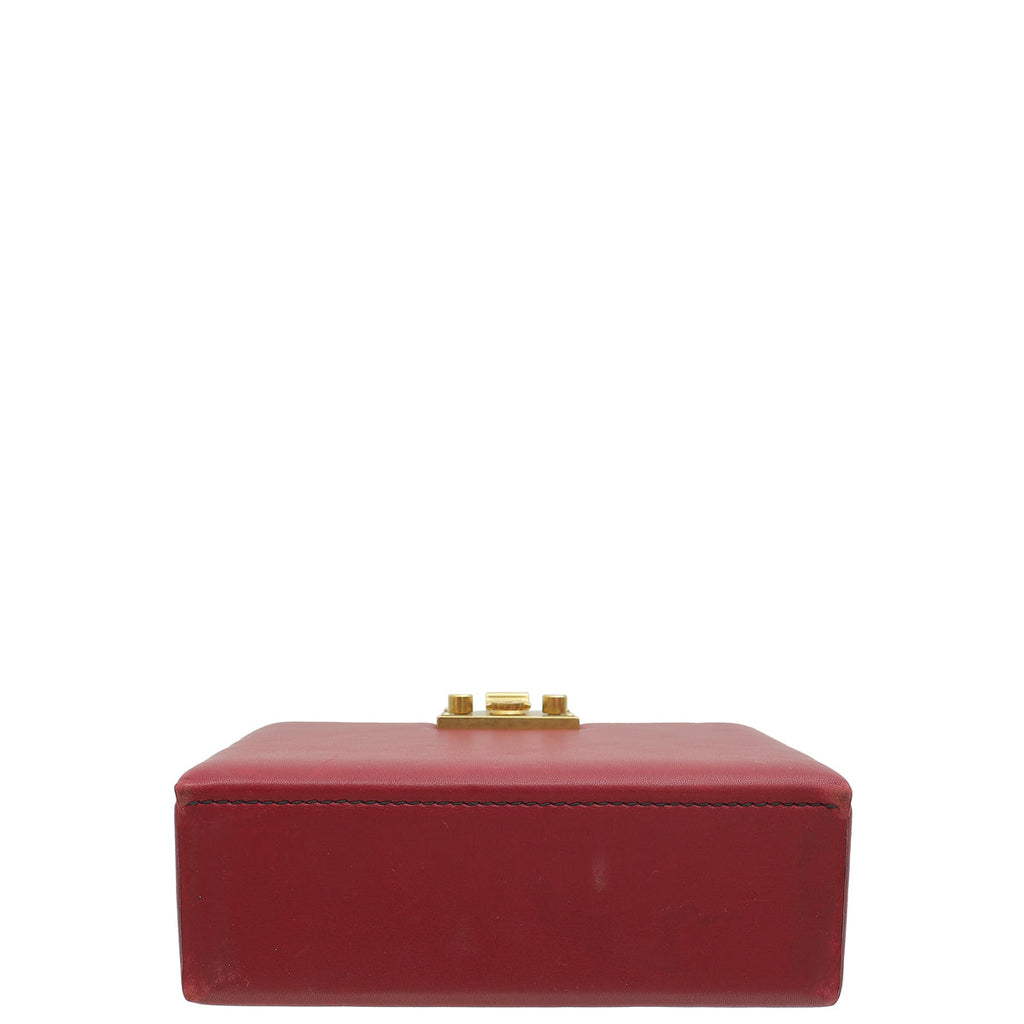 Christian Dior Burgundy Addict Lockbox Bag