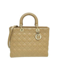 Christian Dior Beige Lady Dior Large Bag