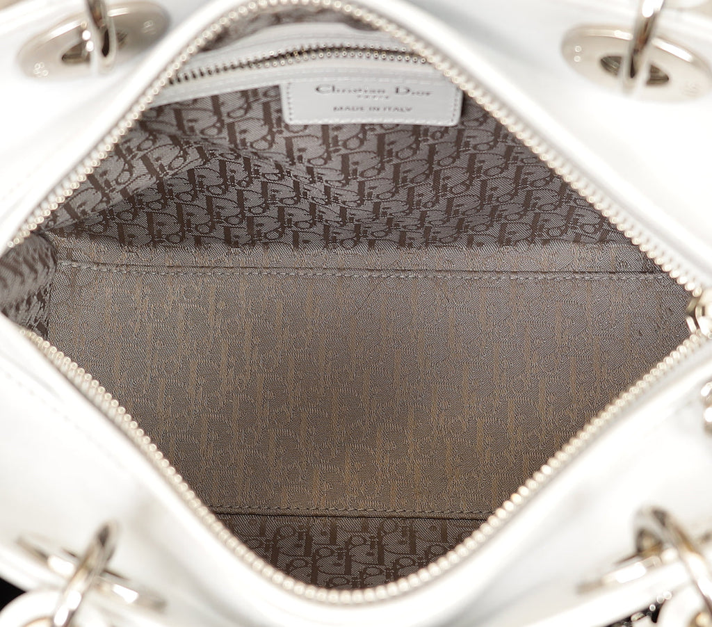 Christian Dior Ghost White Lady Dior Medium Bag