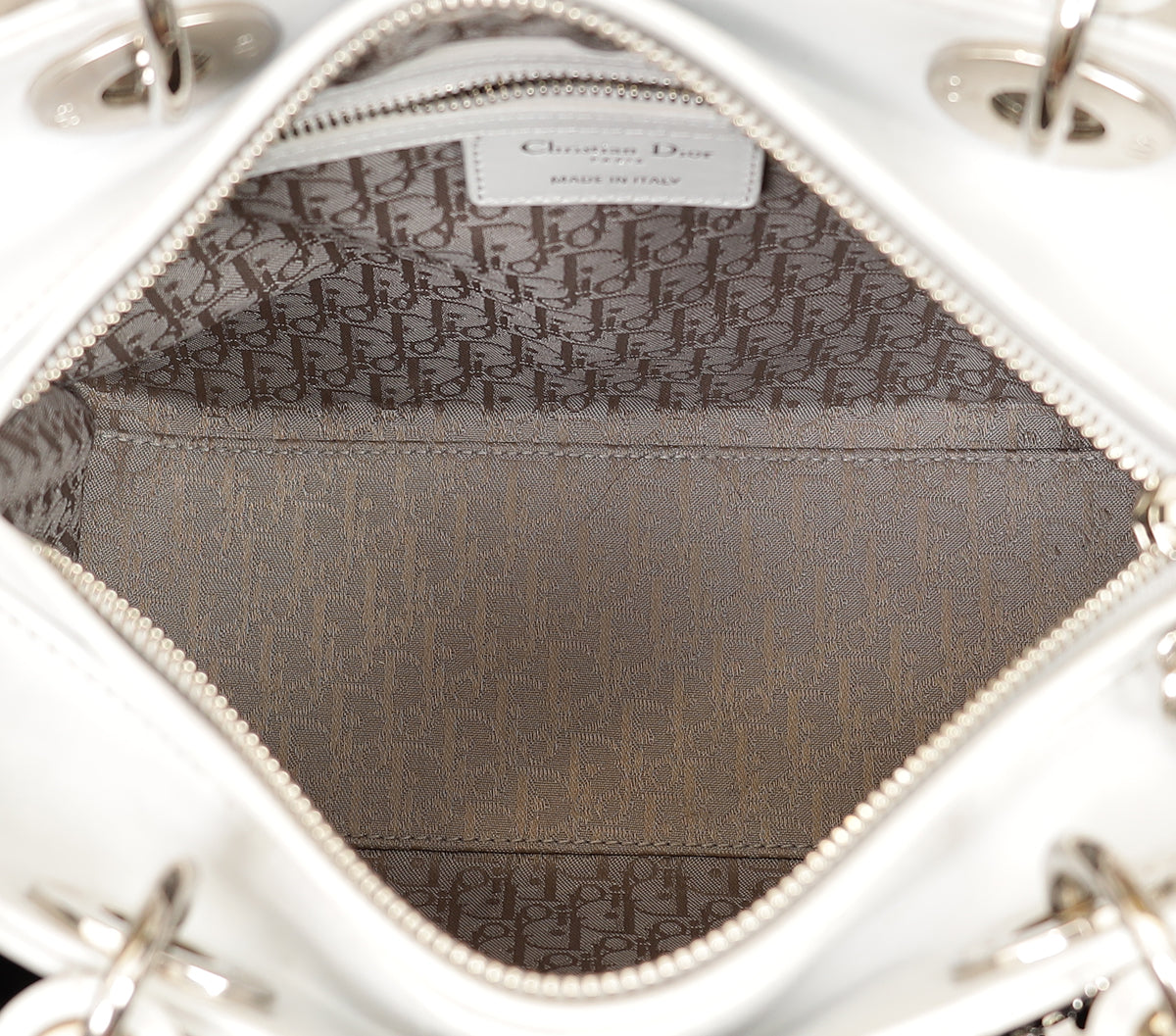 Christian Dior Ghost White Lady Dior Medium Bag