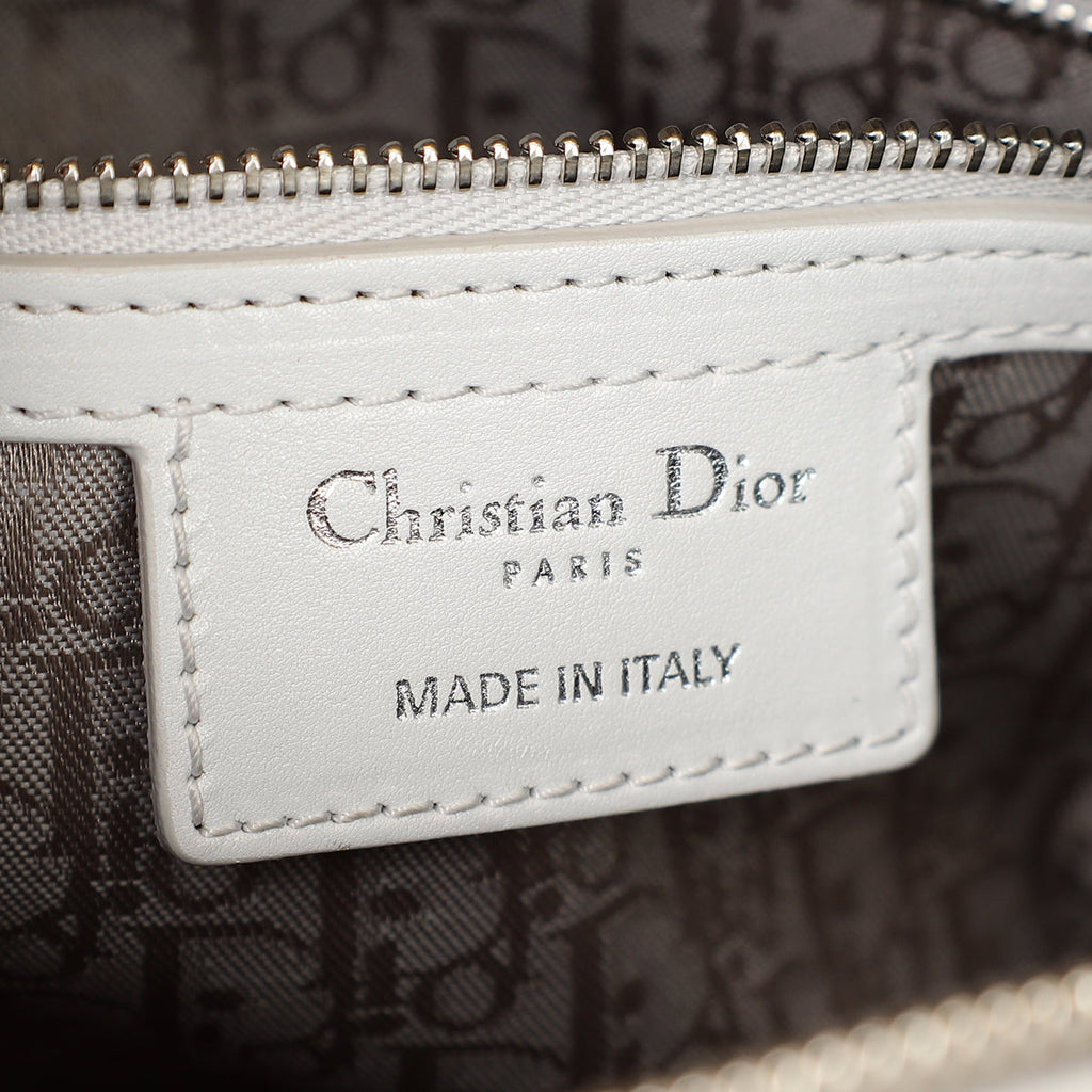 Christian Dior Ghost White Lady Dior Medium Bag