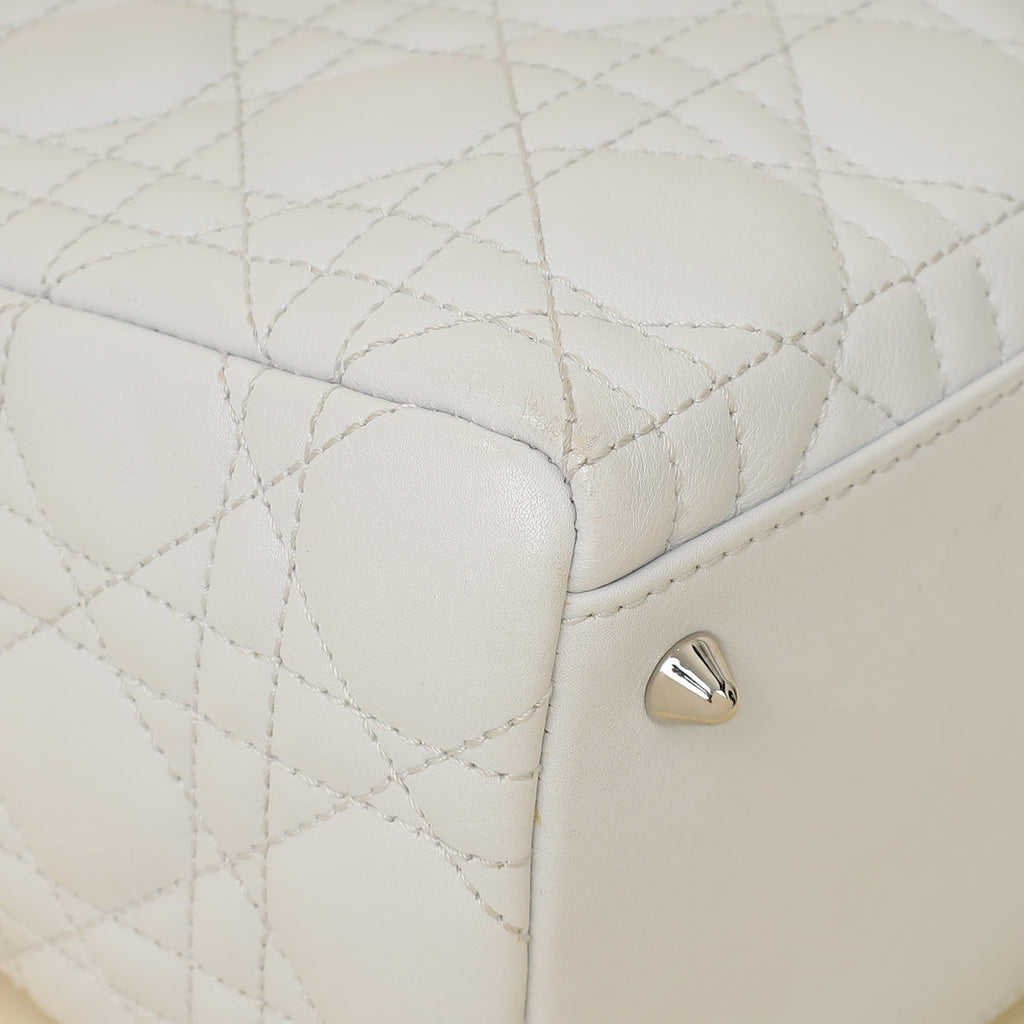 Christian Dior Ghost White Lady Dior Medium Bag