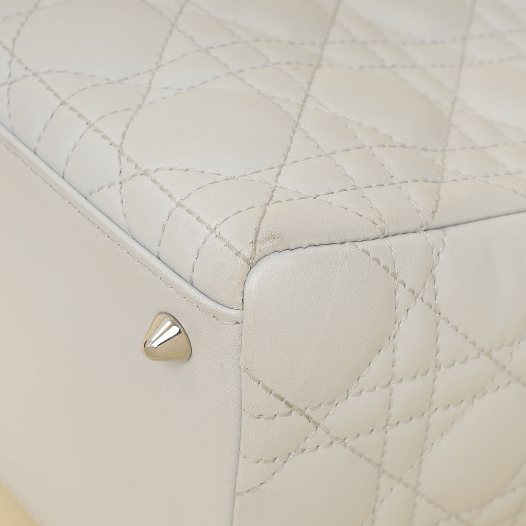 Christian Dior Ghost White Lady Dior Medium Bag