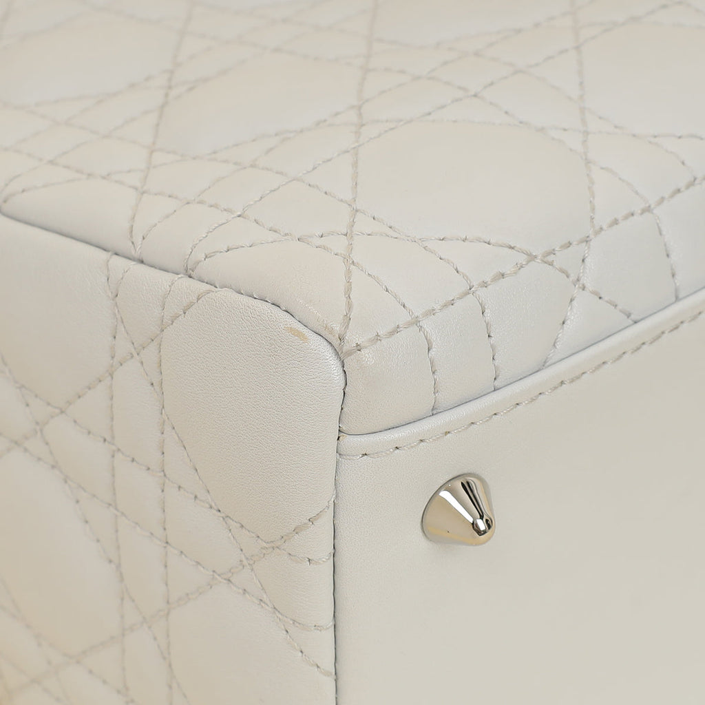 Christian Dior Ghost White Lady Dior Medium Bag