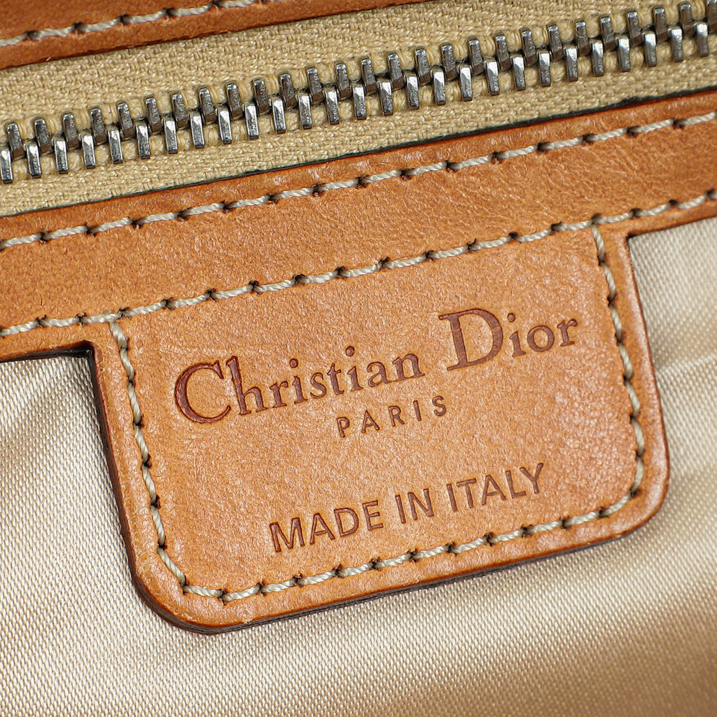 Christian Dior Brown Oblique Trotter Romantique Satchel Bag