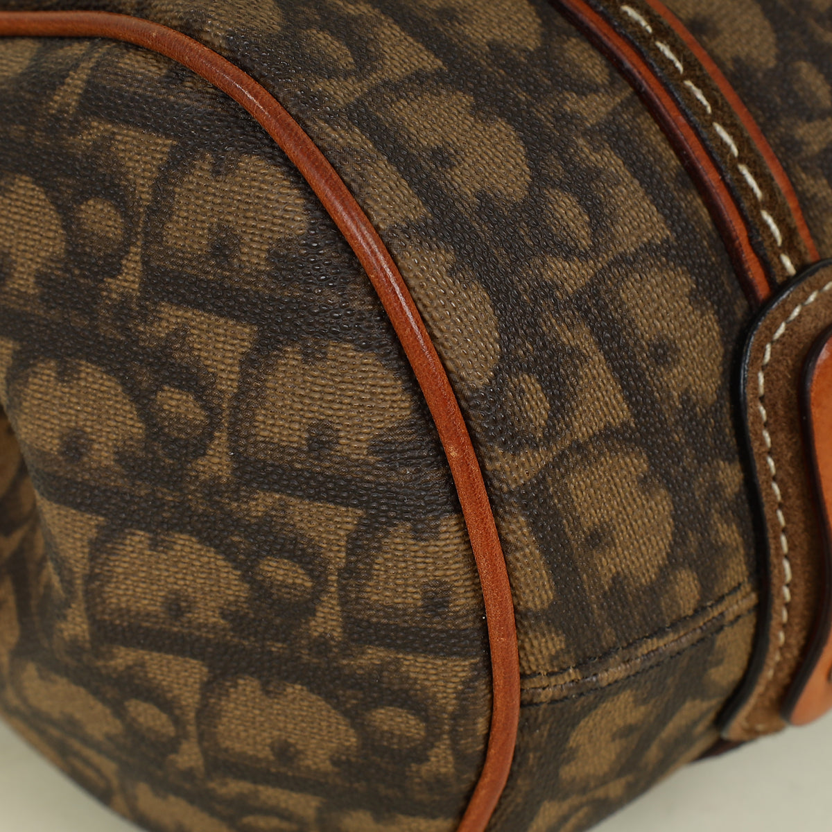 Christian Dior Brown Oblique Trotter Romantique Satchel Bag