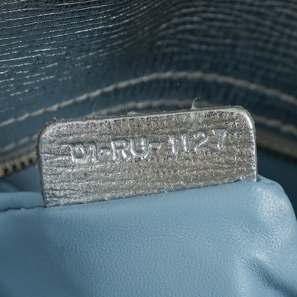 Christian Dior Metallic Silver Lady Dior My ABCDior Small Bag
