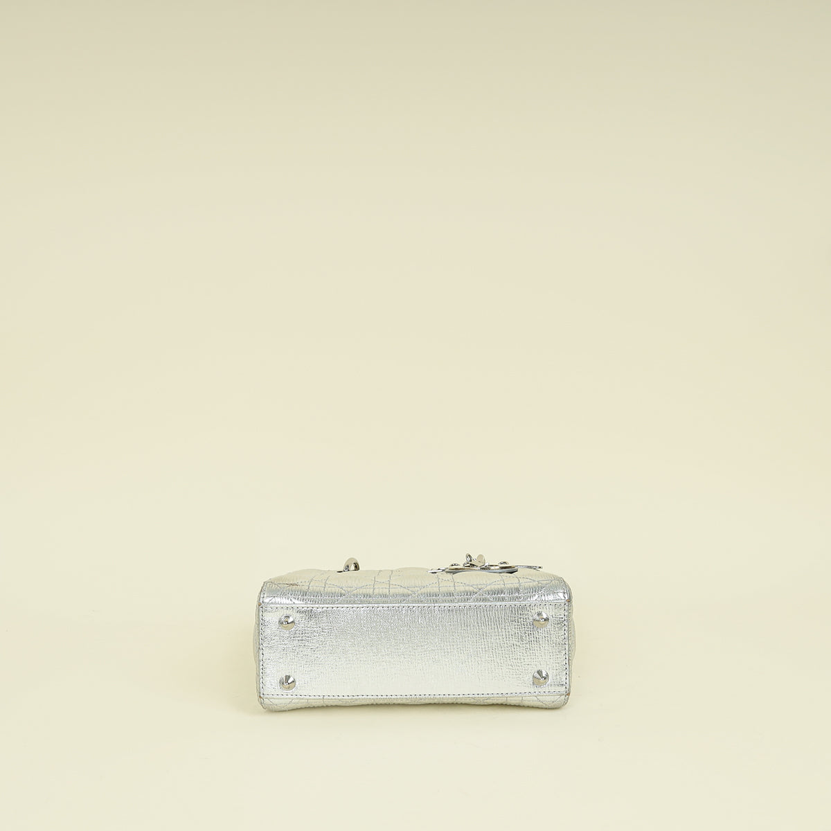 Christian Dior Metallic Silver Lady Dior My ABCDior Small Bag