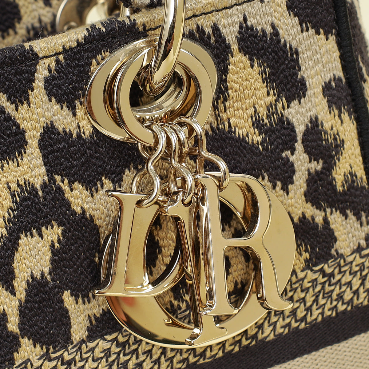 Christian Dior Bicolor Lady D-Lite Mizza Embroidered Medium Bag