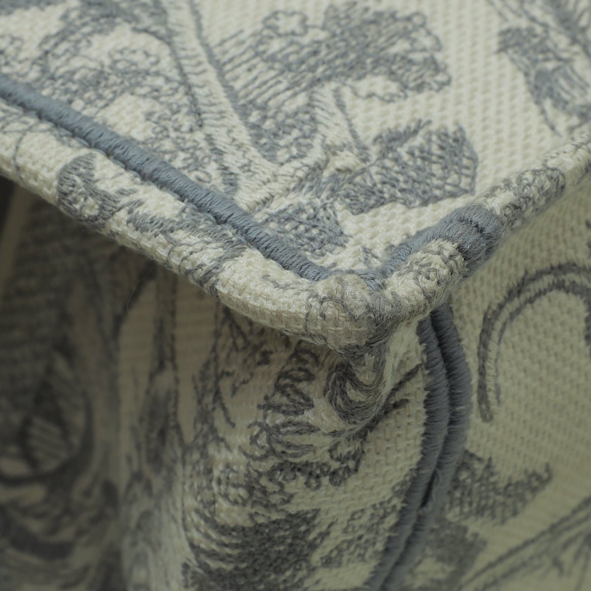 Christian Dior Grey Book Tote Toile De Jouy Medium Bag